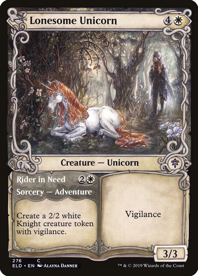 Lonesome Unicorn // Rider in Need 276/269 (Throne of Eldraine)  - Showcase