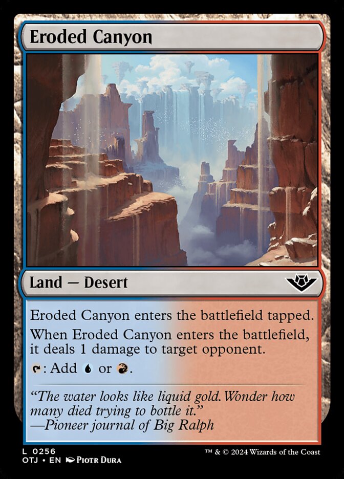 Eroded Canyon 256/286 (Outlaws of Thunder Junction) 
