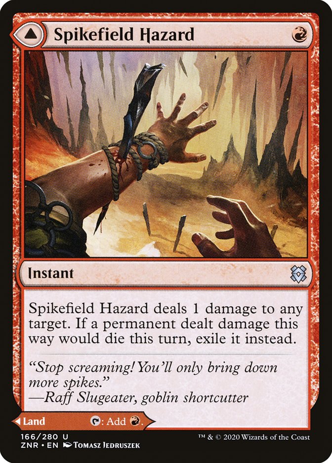 Spikefield Hazard // Spikefield Cave 166/280 (Zendikar Rising) 