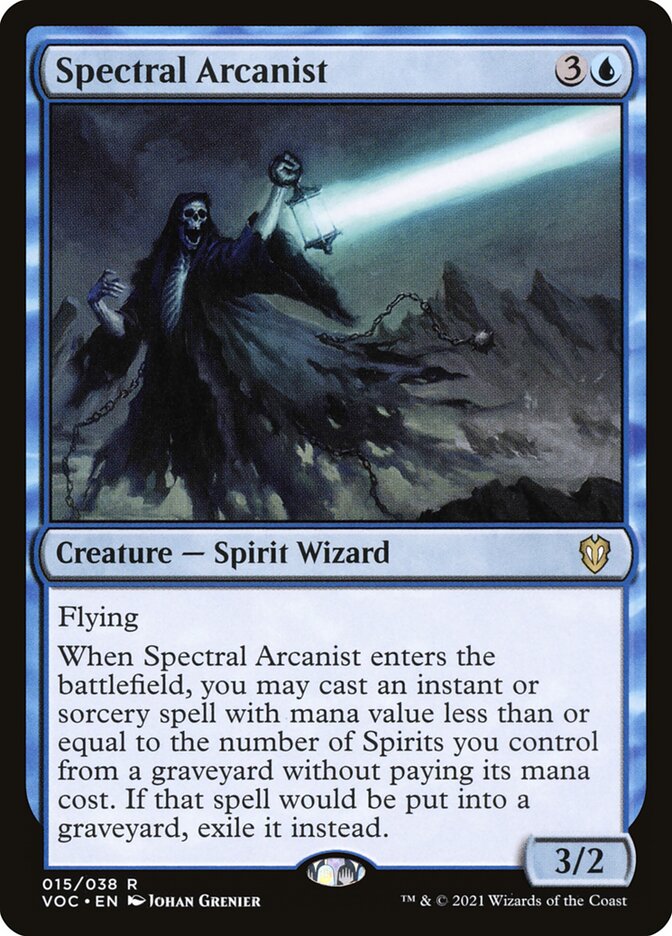 Spectral Arcanist 15/38 (Commander: Innistrad: Crimson Vow) 