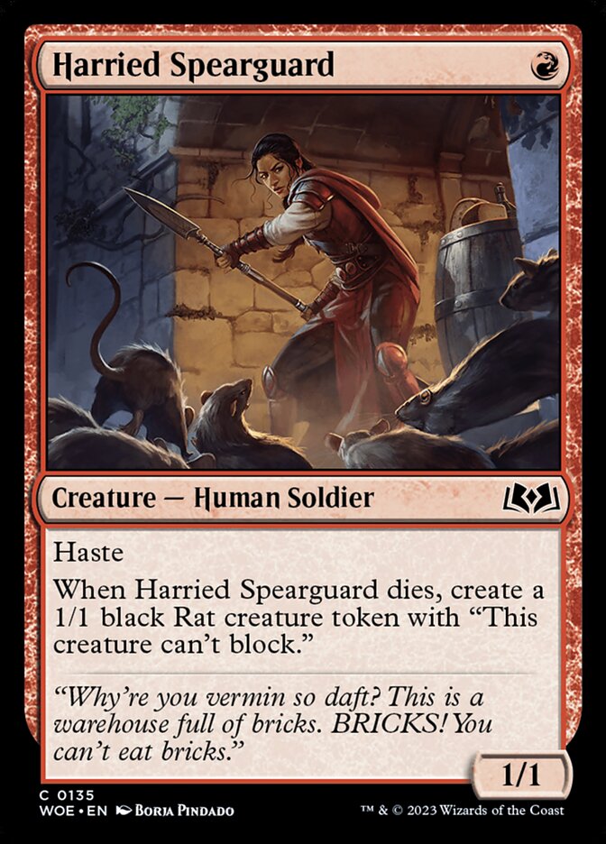 Harried Spearguard 135/276 (Wilds of Eldraine) 