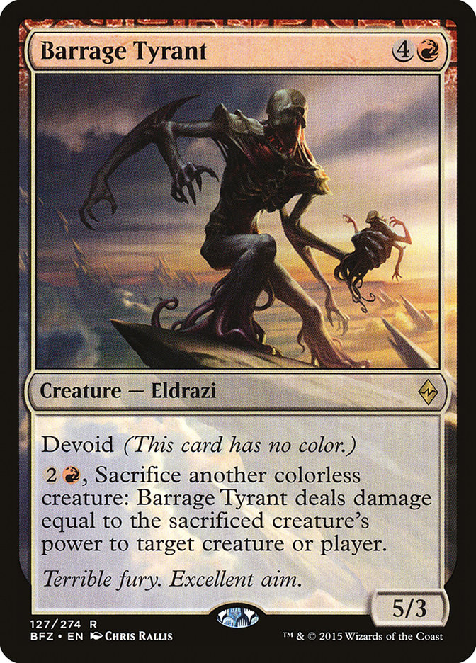 Barrage Tyrant 127 (Battle for Zendikar) 