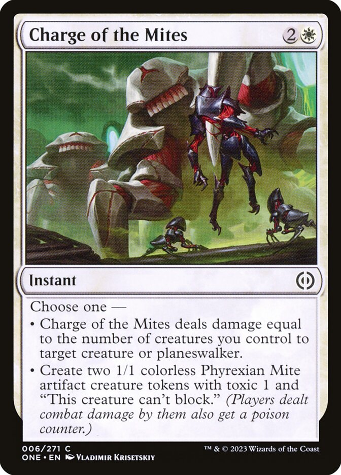Charge of the Mites 6 (Phyrexia: All Will Be One)  - Foil