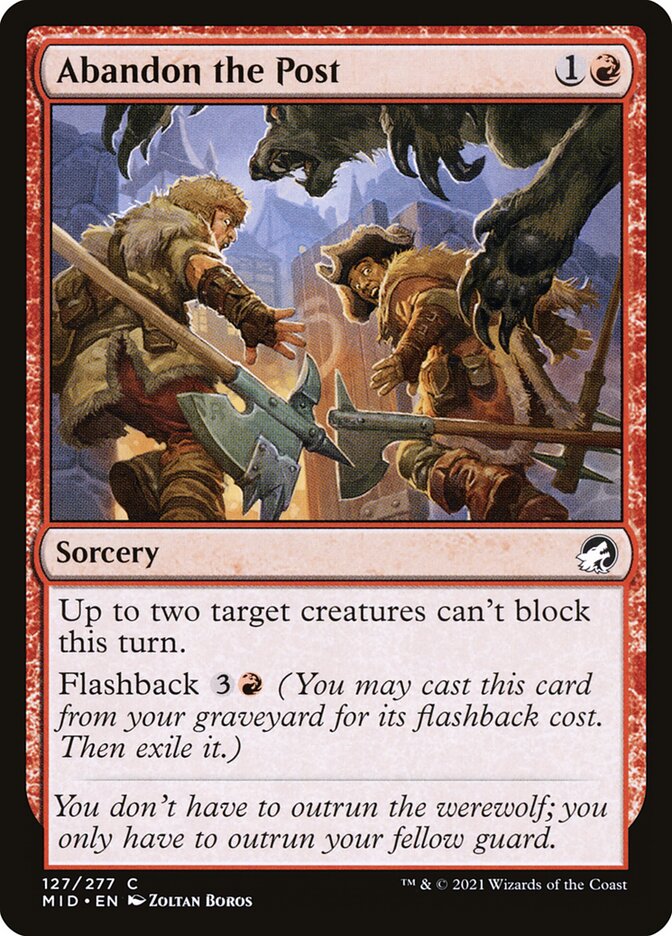 Abandon the Post 127/277 (Innistrad: Midnight Hunt)  - Foil