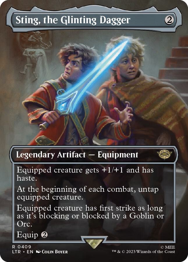 Sting, the Glinting Dagger 409 (Universes Beyond: The Lord of the Rings: Tales of Middle-earth)  - Borderless Foil