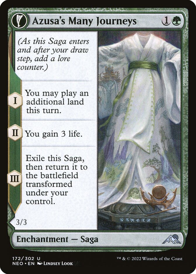 Azusa's Many Journeys // Likeness of the Seeker 172/302 (Kamigawa: Neon Dynasty) 