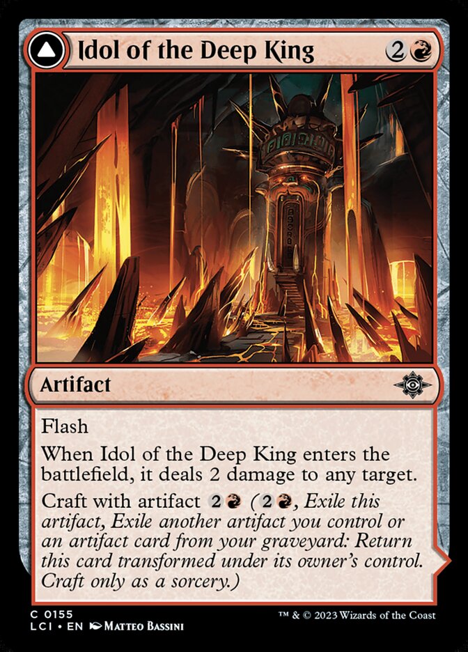 Idol of the Deep King // Sovereign's Macuahuitl 155/291 (The Lost Caverns of Ixalan)  - Foil