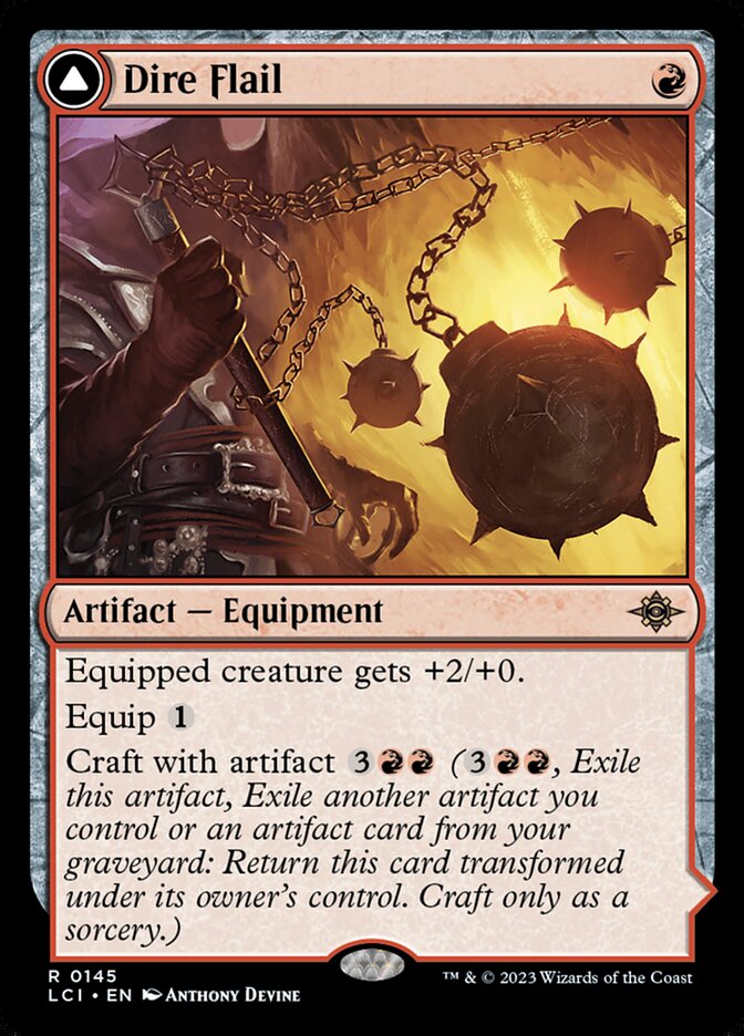 Dire Flail // Dire Blunderbuss 145/291 (The Lost Caverns of Ixalan)  - Foil