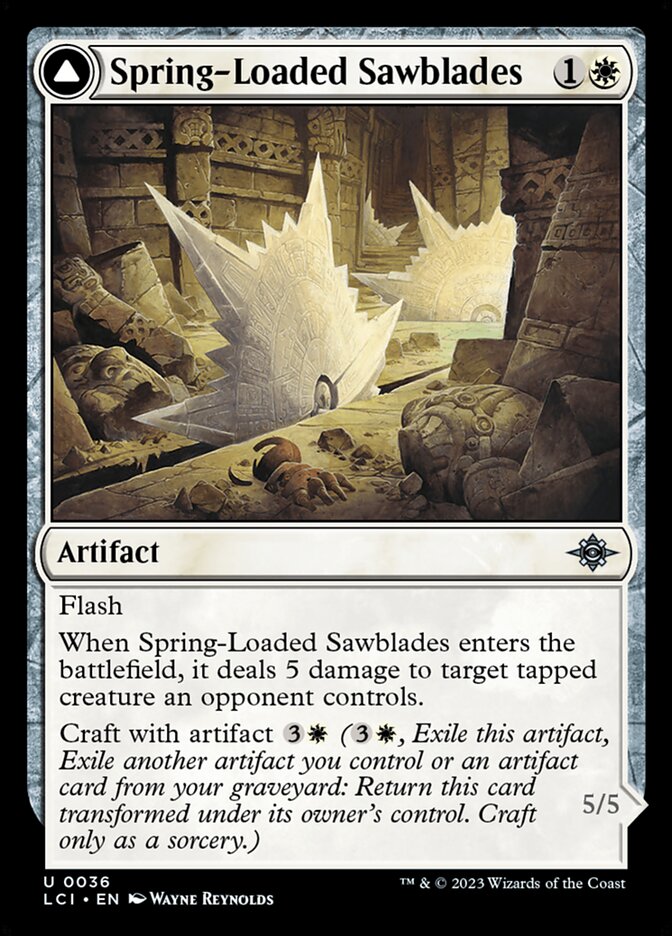 Spring-Loaded Sawblades // Bladewheel Chariot 36/291 (The Lost Caverns of Ixalan)  - Foil