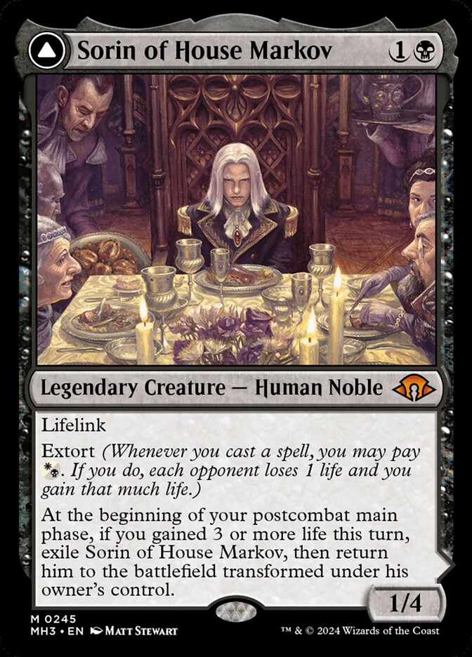 Sorin of House Markov // Sorin, Ravenous Neonate 245 (Modern Horizons 3) 
