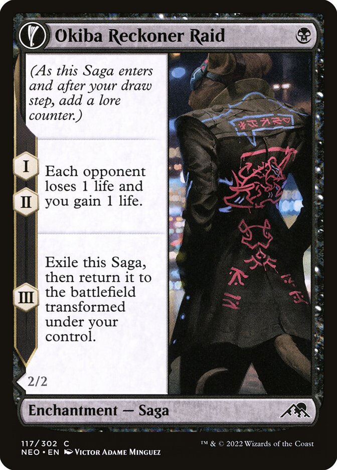 Okiba Reckoner Raid // Nezumi Road Captain 117/302 (Kamigawa: Neon Dynasty)  - Foil