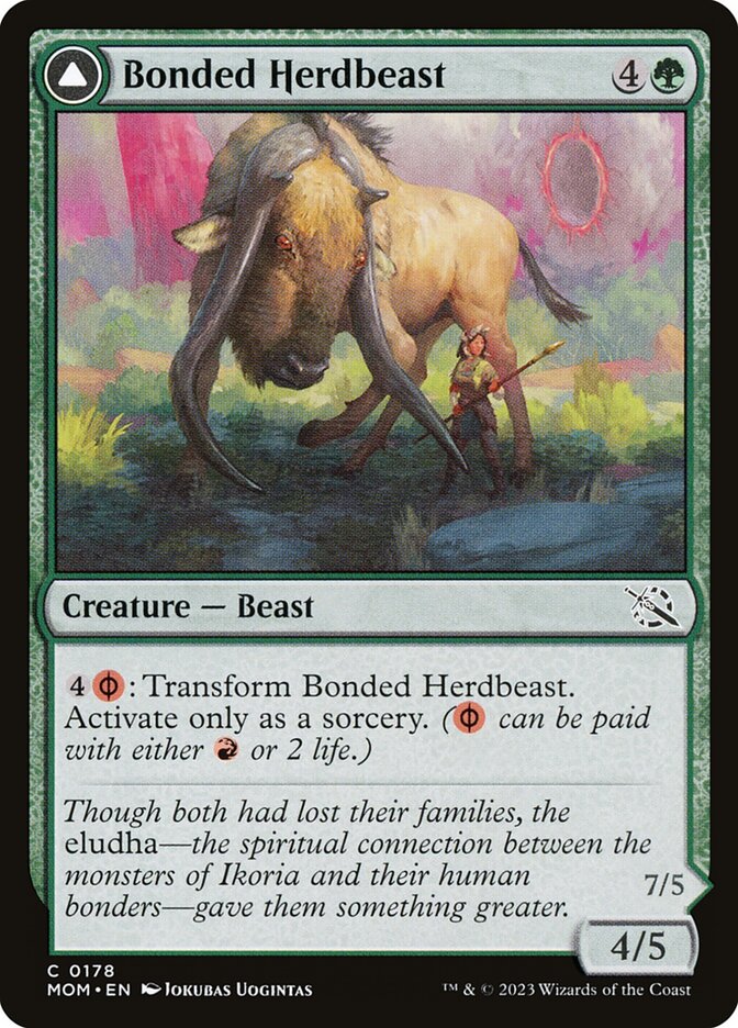 Bonded Herdbeast // Plated Kilnbeast 178/291 (March of the Machine)  - Foil