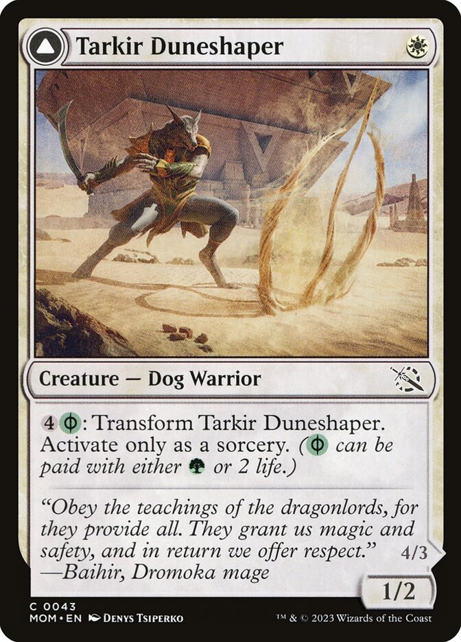 Tarkir Duneshaper // Burnished Dunestomper 43/291 (March of the Machine)  - Foil