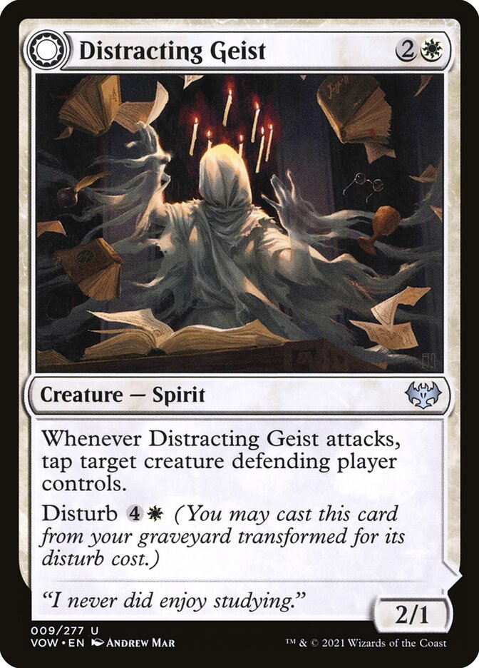 Distracting Geist // Clever Distraction 9 (Innistrad: Crimson Vow)  - Foil