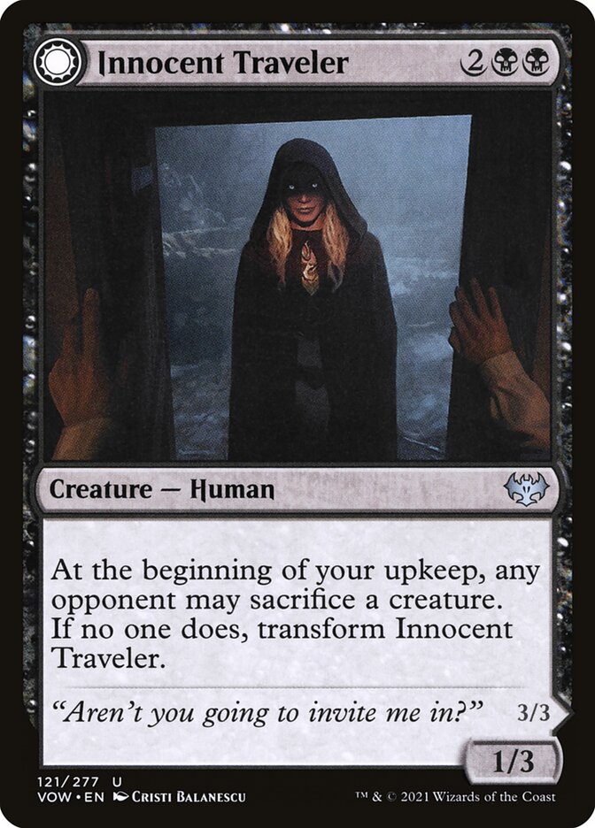 Innocent Traveler // Malicious Invader 121/277 (Innistrad: Crimson Vow) 