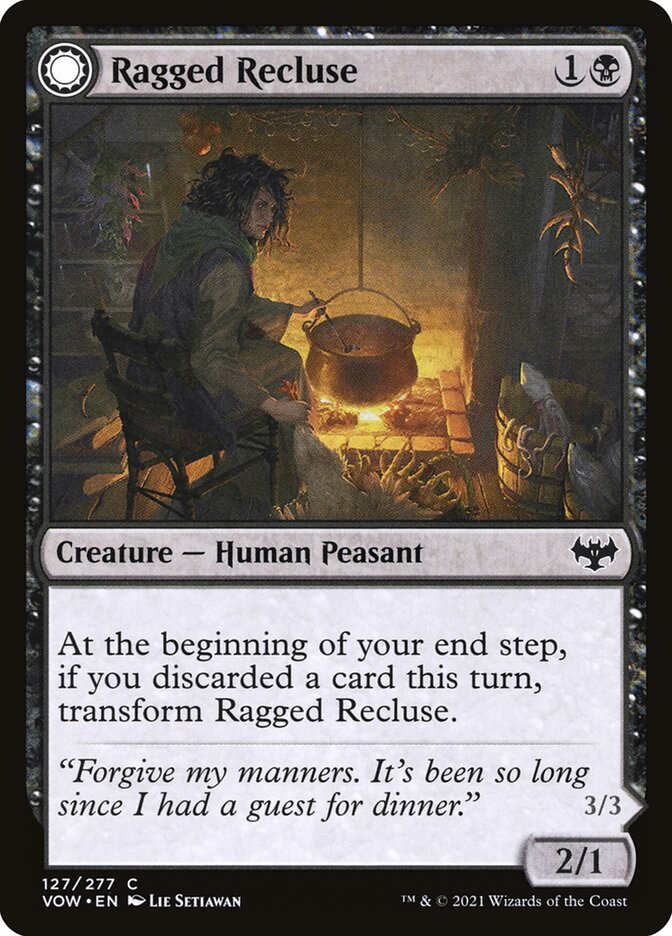 Ragged Recluse // Odious Witch 127/277 (Innistrad: Crimson Vow)  - Foil