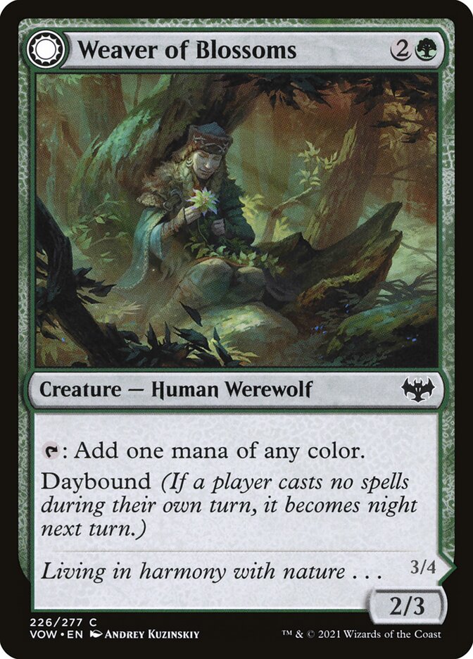 Weaver of Blossoms // Blossom-Clad Werewolf 226/277 (Innistrad: Crimson Vow)  - Foil