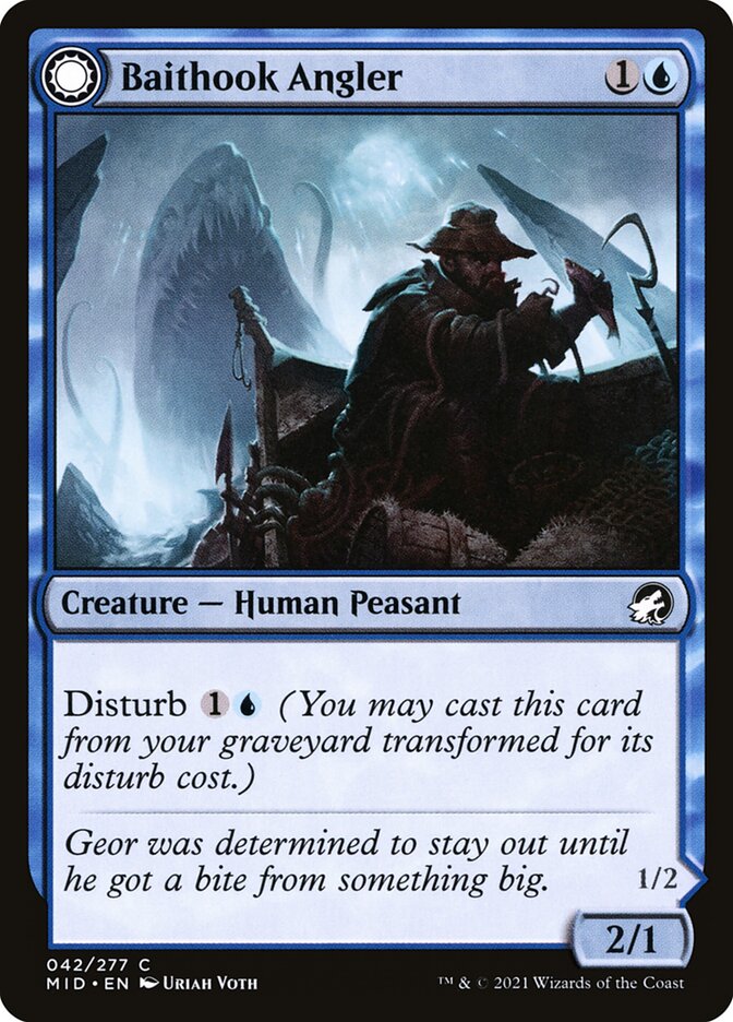 Baithook Angler // Hook-Haunt Drifter 42/277 (Innistrad: Midnight Hunt) 