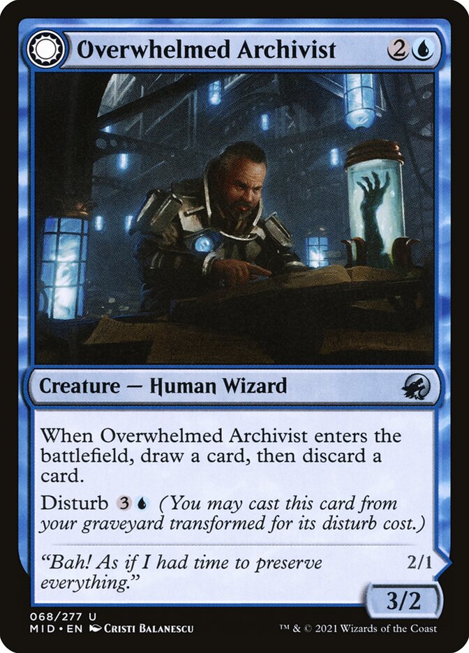 Overwhelmed Archivist // Archive Haunt 68/277 (Innistrad: Midnight Hunt) 