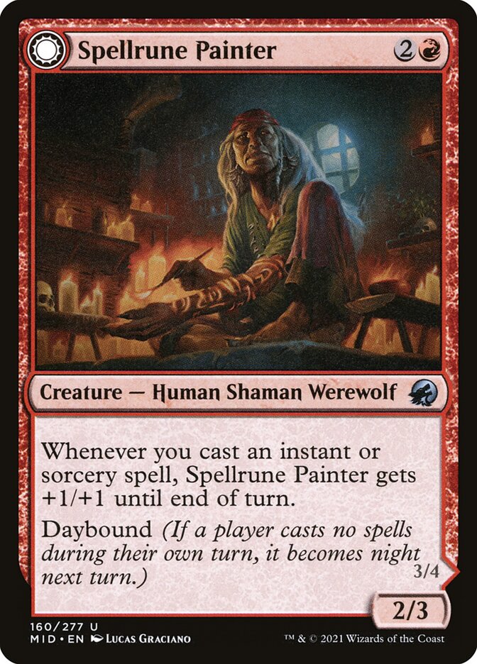 Spellrune Painter // Spellrune Howler 160/277 (Innistrad: Midnight Hunt)  - Foil