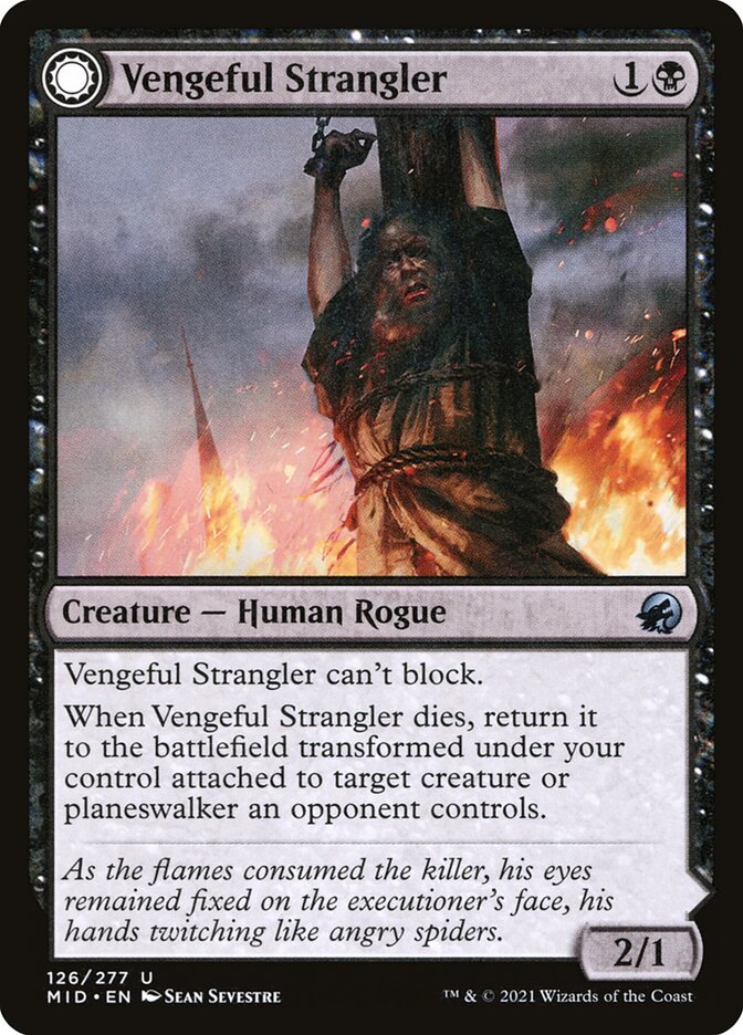 Vengeful Strangler // Strangling Grasp 126/277 (Innistrad: Midnight Hunt) 