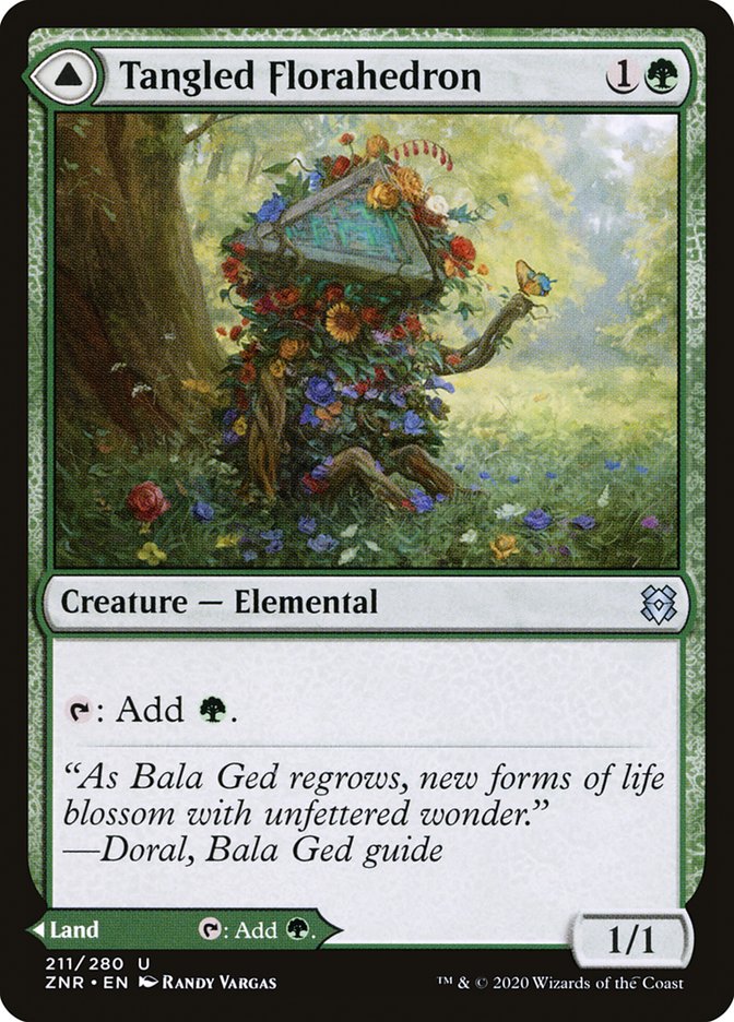 Tangled Florahedron // Tangled Vale 211/280 (Zendikar Rising) 