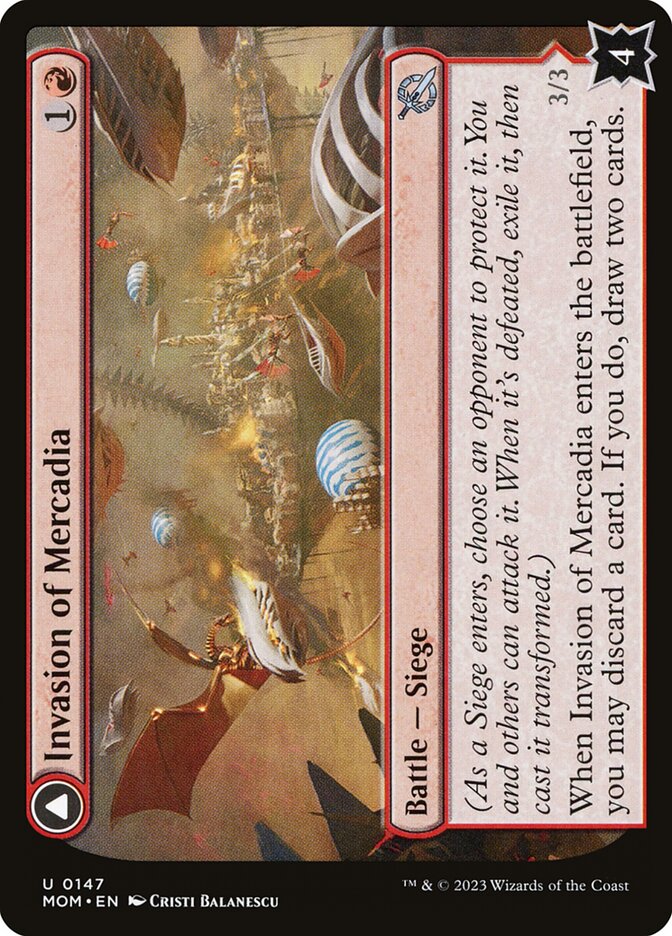 Invasion of Mercadia // Kyren Flamewright 147/291 (March of the Machine) 