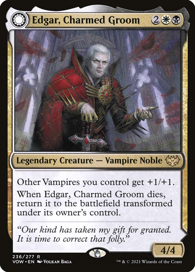 Edgar, Charmed Groom // Edgar Markov's Coffin 236/277 (Innistrad: Crimson Vow)  - Foil