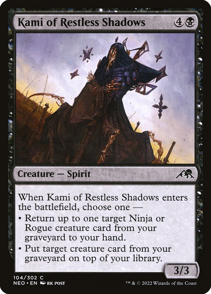 Kami of Restless Shadows 104/302 (Kamigawa: Neon Dynasty) 