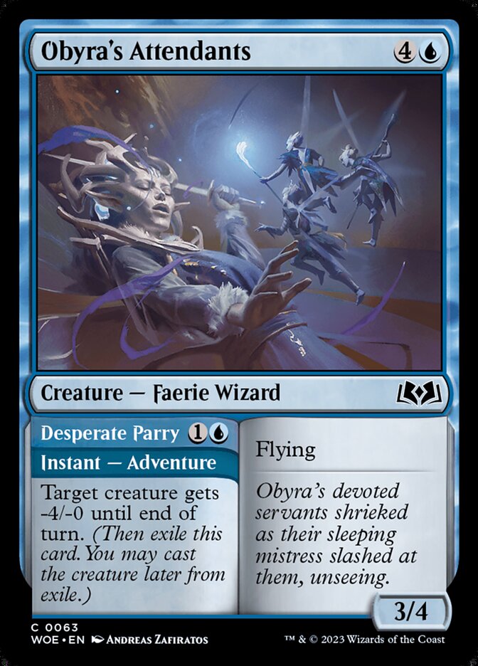 Obyra's Attendants // Desperate Parry 63 (Wilds of Eldraine) 