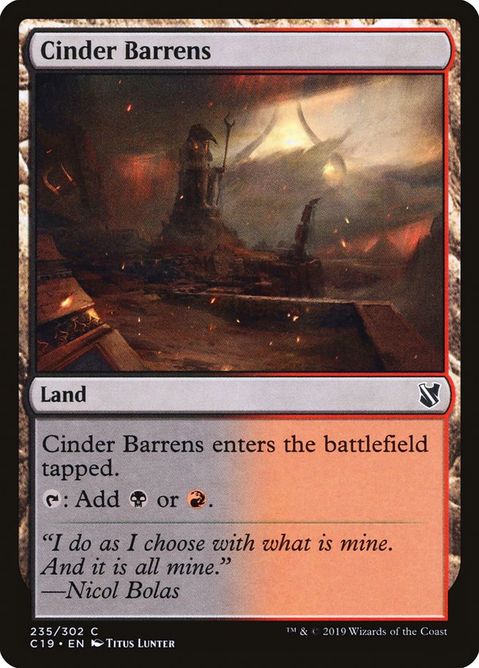 Cinder Barrens 235/302 (Commander 2019) 