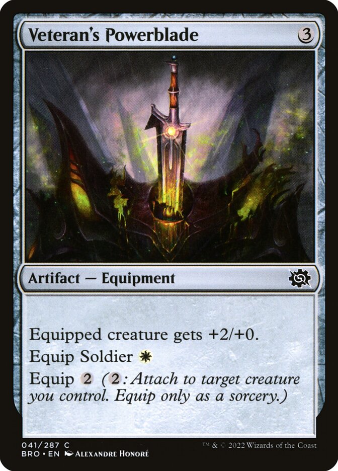 Veteran's Powerblade 41/287 (The Brothers' War)  - Foil