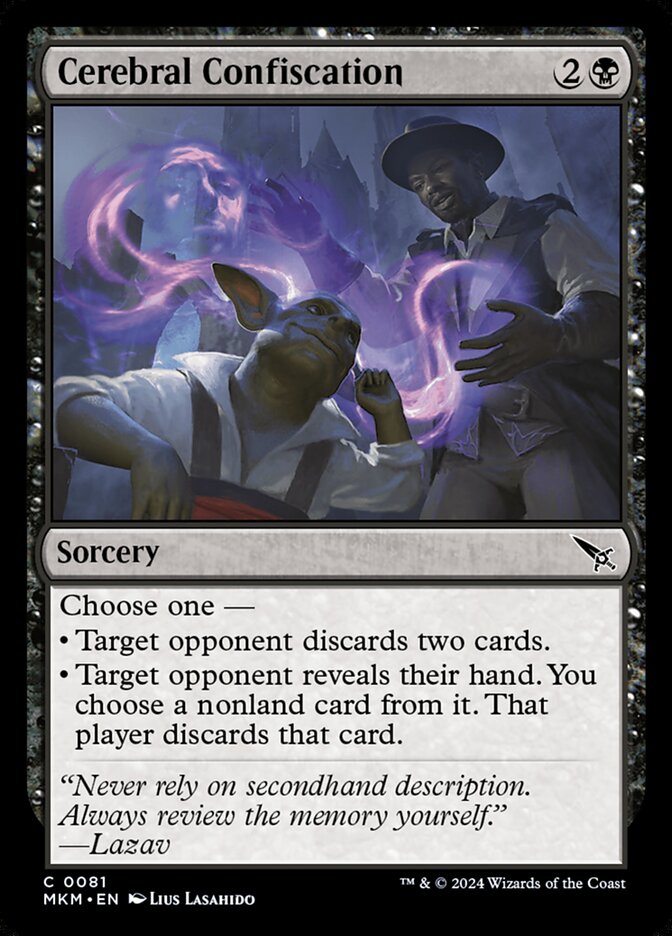 Cerebral Confiscation 81/286 (Murders at Karlov Manor)  - Foil