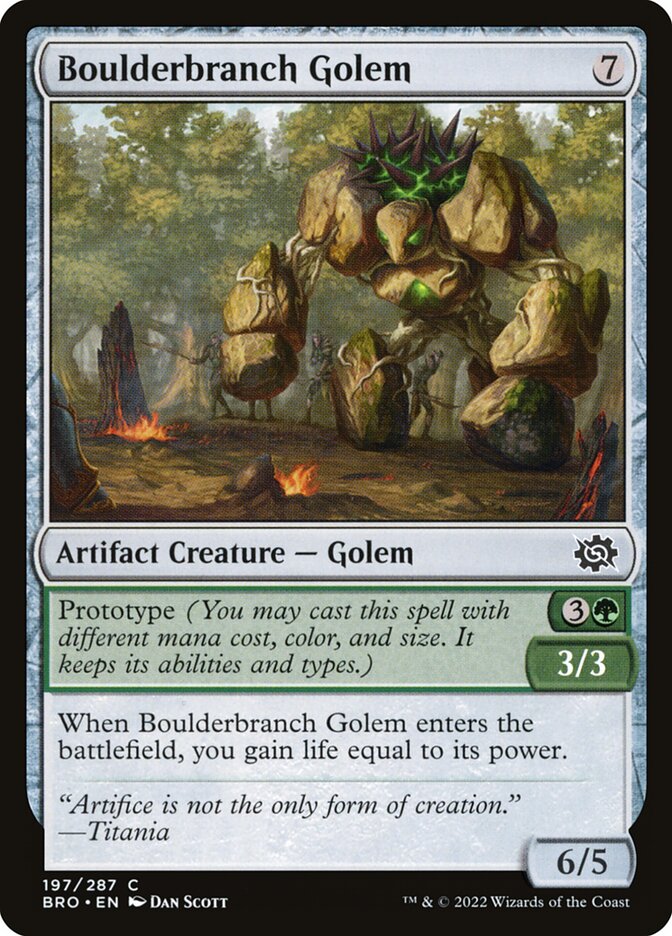 Boulderbranch Golem 197/287 (The Brothers' War) 