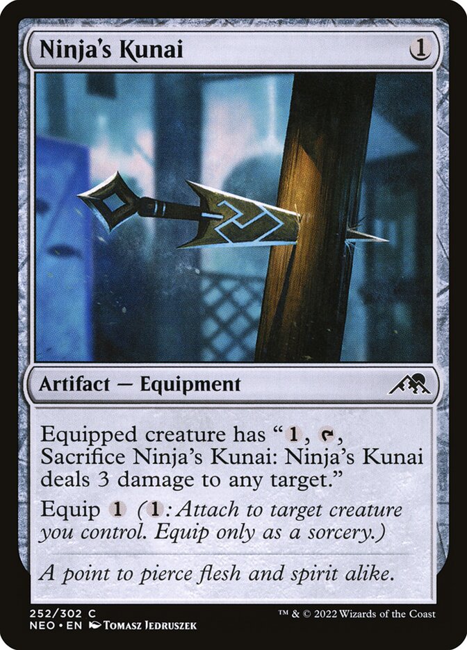 Ninja's Kunai 252/302 (Kamigawa: Neon Dynasty) 