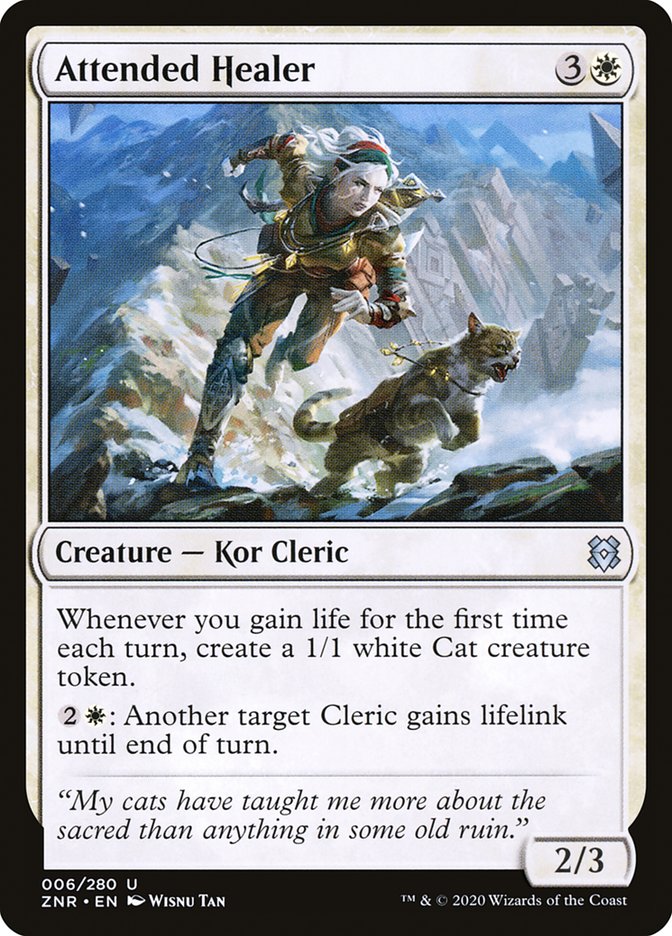 Attended Healer 6/280 (Zendikar Rising)  - Foil