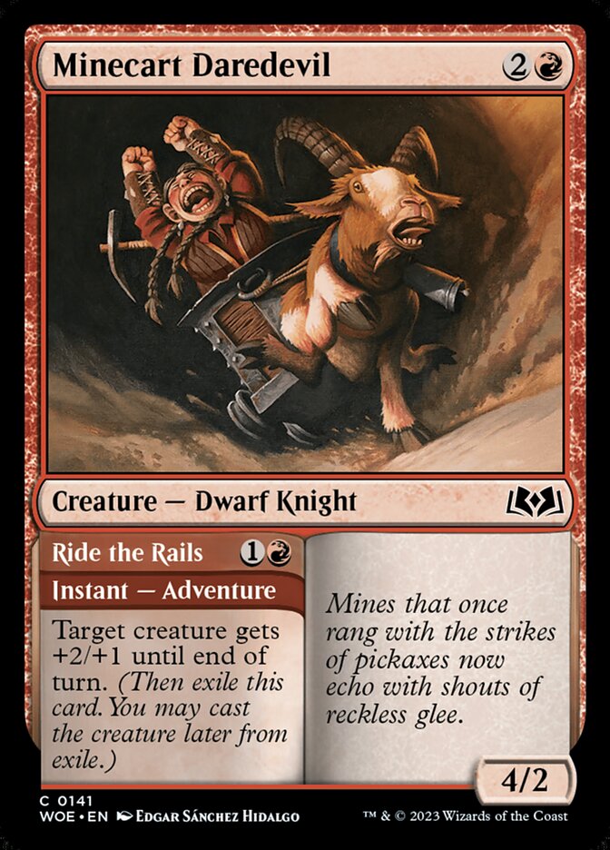 Minecart Daredevil // Ride the Rails 141/276 (Wilds of Eldraine)  - Foil