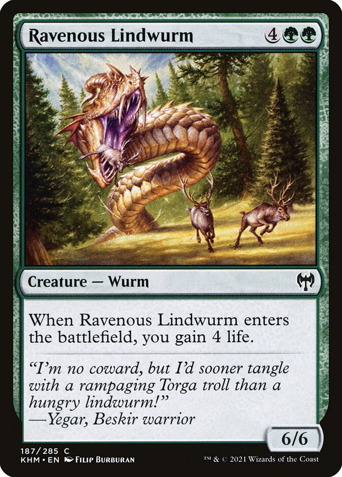 Ravenous Lindwurm 187/285 (Kaldheim)  - Foil