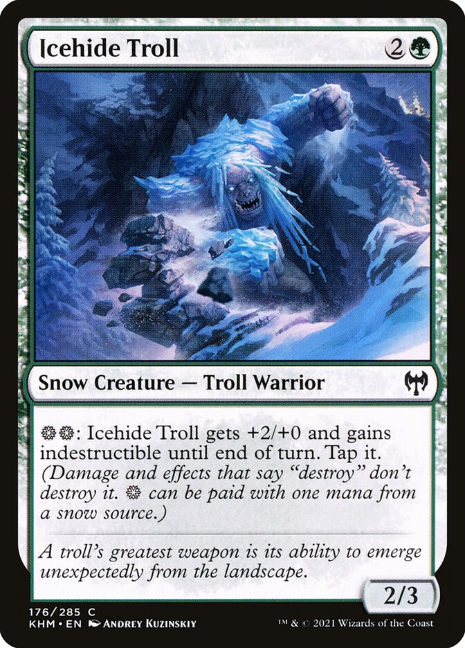 Icehide Troll 176/285 (Kaldheim)  - Foil
