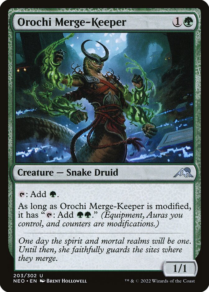 Orochi Merge-Keeper 203/302 (Kamigawa: Neon Dynasty) 