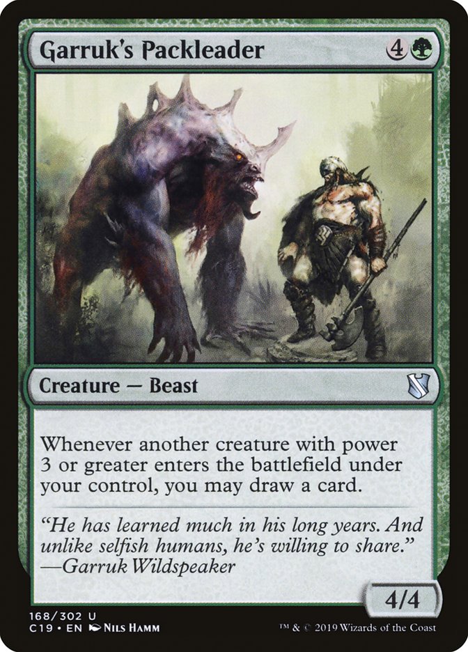 Garruk's Packleader 168/302 (Commander 2019) 