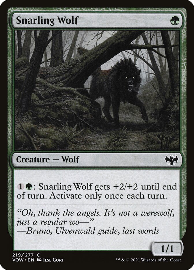 Snarling Wolf 219/277 (Innistrad: Crimson Vow) 