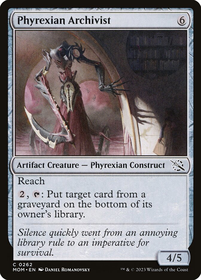 Phyrexian Archivist 262/291 (March of the Machine)  - Foil