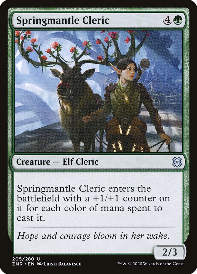 Springmantle Cleric 205/280 (Zendikar Rising)  - Foil