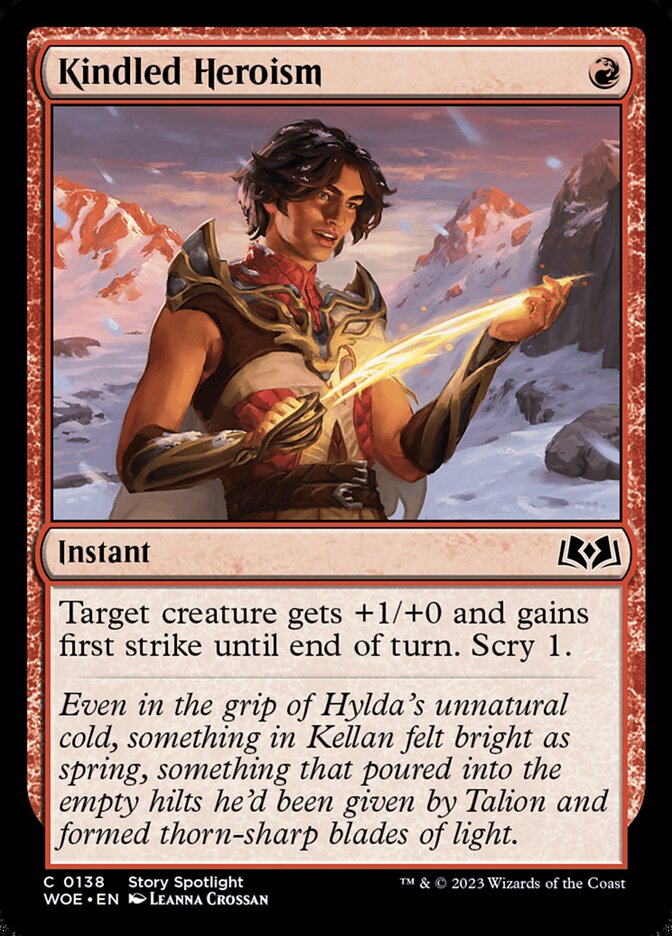 Kindled Heroism 138/276 (Wilds of Eldraine)  - Foil