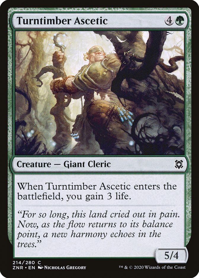 Turntimber Ascetic 214/280 (Zendikar Rising) 