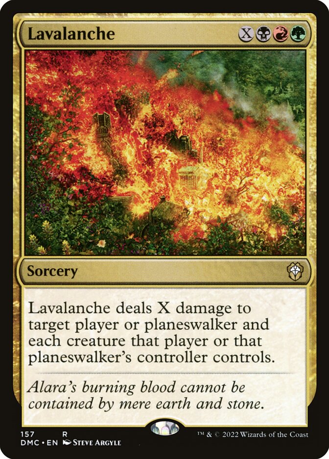 Lavalanche 157/50 (Commander: Dominaria United) 