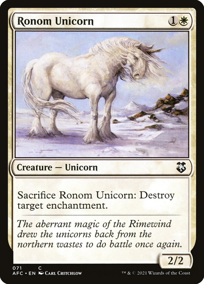 Ronom Unicorn 71/62 (Commander: Adventures in the Forgotten Realms) 