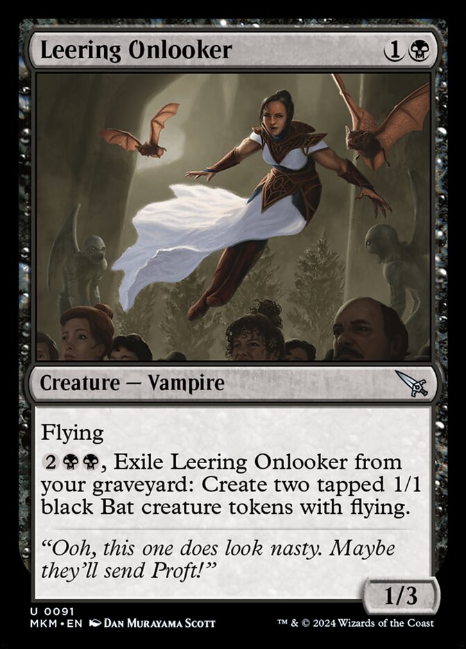 Leering Onlooker 91/286 (Murders at Karlov Manor)  - Foil