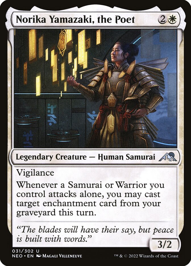 Norika Yamazaki, the Poet 31/302 (Kamigawa: Neon Dynasty) 